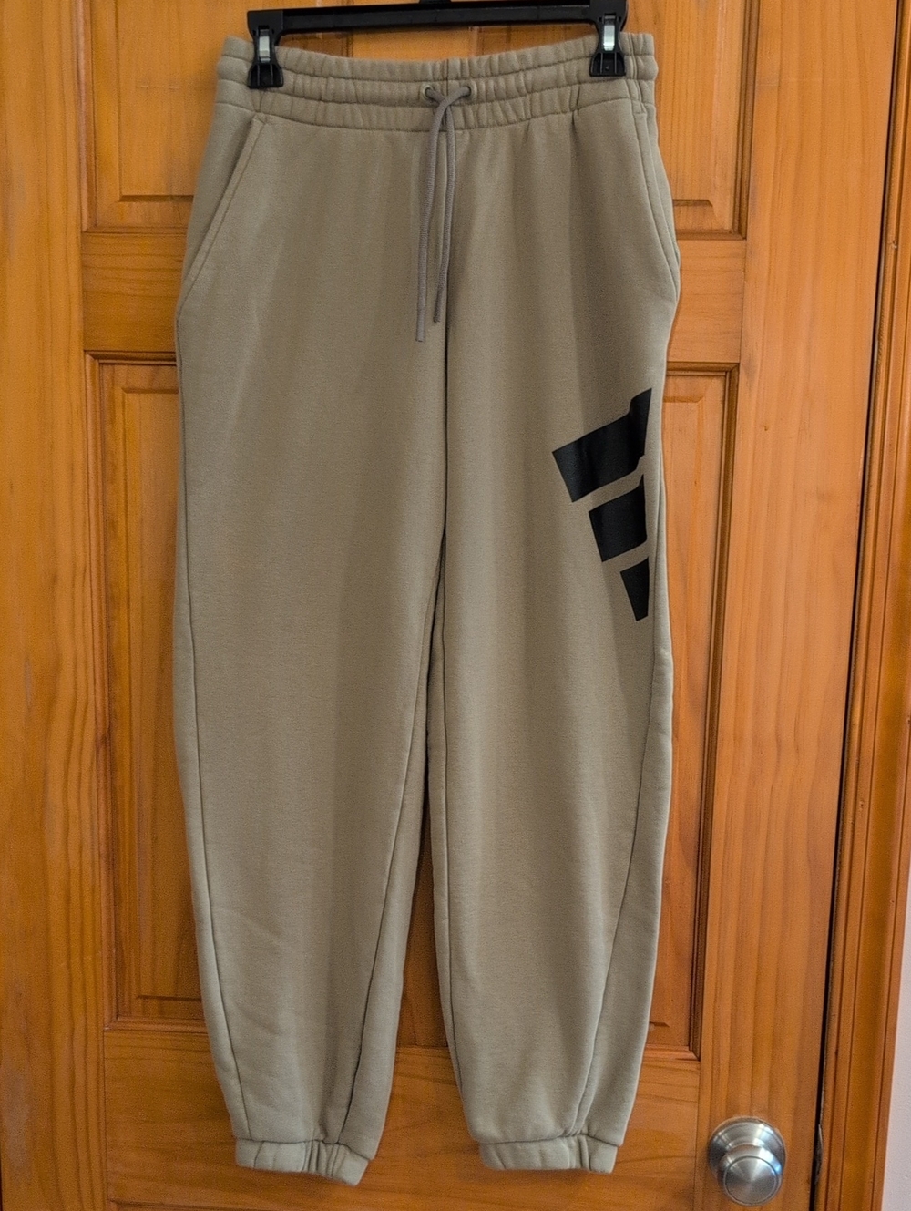 adidas Olive Men's Jogger Sweatpants with Black Side Graphic